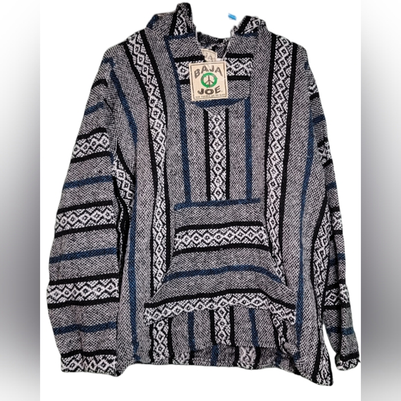 Baja Joe Sweaters Nwt Baja Joe Mexicali Poncho Hoodie Poshmark